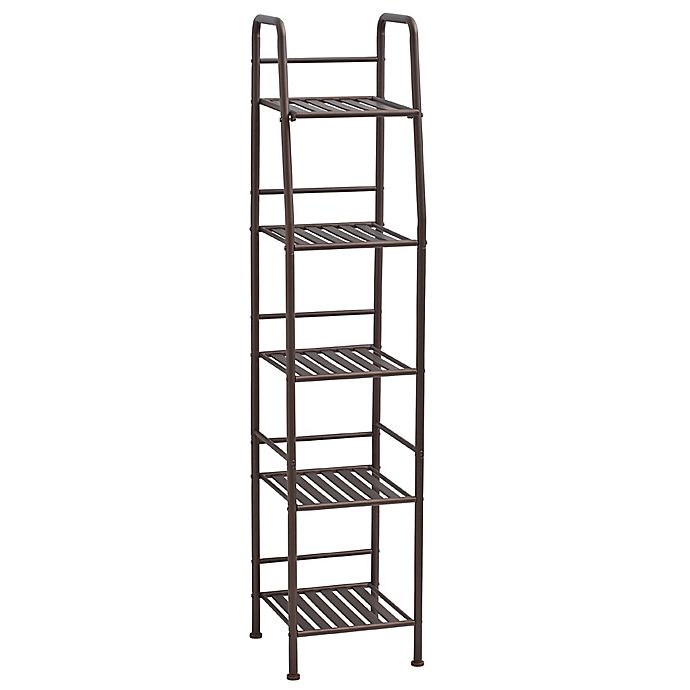 slide 1 of 2, SALT 5-Shelf Bath Tower - Oil Rubbed Bronze, 1 ct