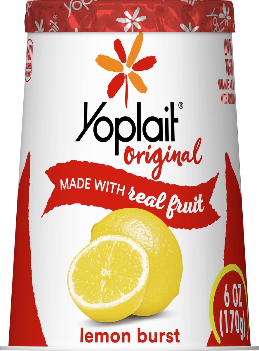 slide 6 of 9, Yoplait Original Lemon Burst Low Fat Yogurt, 6 OZ Yogurt Cup, 6 oz