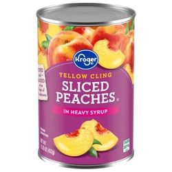 Kroger Heavy Syrup Yellow Cling Sliced Peaches
