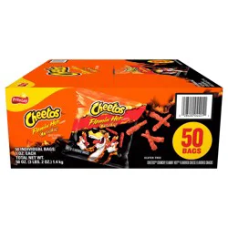 Cheetos Crunchy Cheese Flavored Snacks Flamin' Hot Flavored 1 Oz 50 Count
