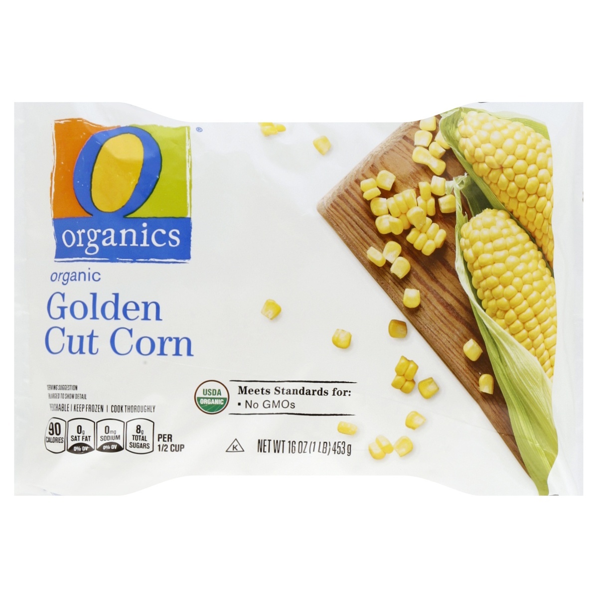 slide 1 of 7, O Organics Organic Corn Golden Cut, 16 oz