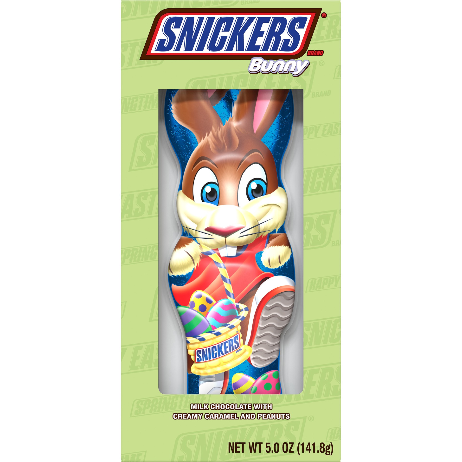 slide 1 of 3, SNICKERS Easter Chocolate Candy Bar Solid Easter Bunnies 5-Ounce Bar, 5 oz