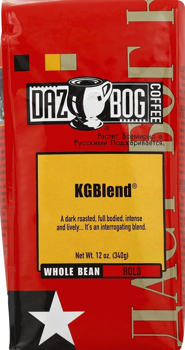slide 2 of 4, DazBog Coffee Whole Bean Bold KO Blend Coffee 11 oz, 11 oz