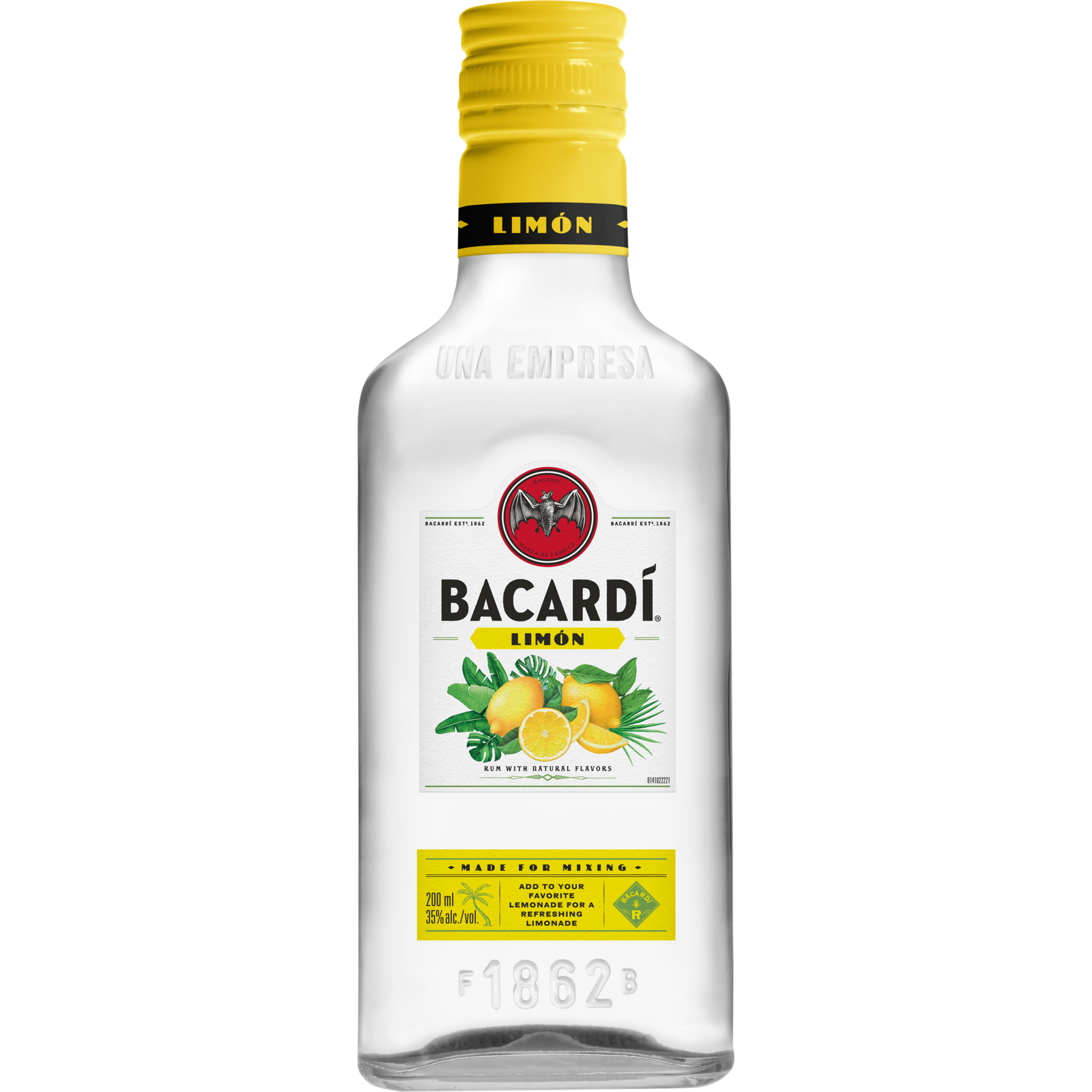 slide 1 of 5, Bacardí Bacardi Limon Rum, Gluten Free 35% 20Cl/200Ml, 200 ml