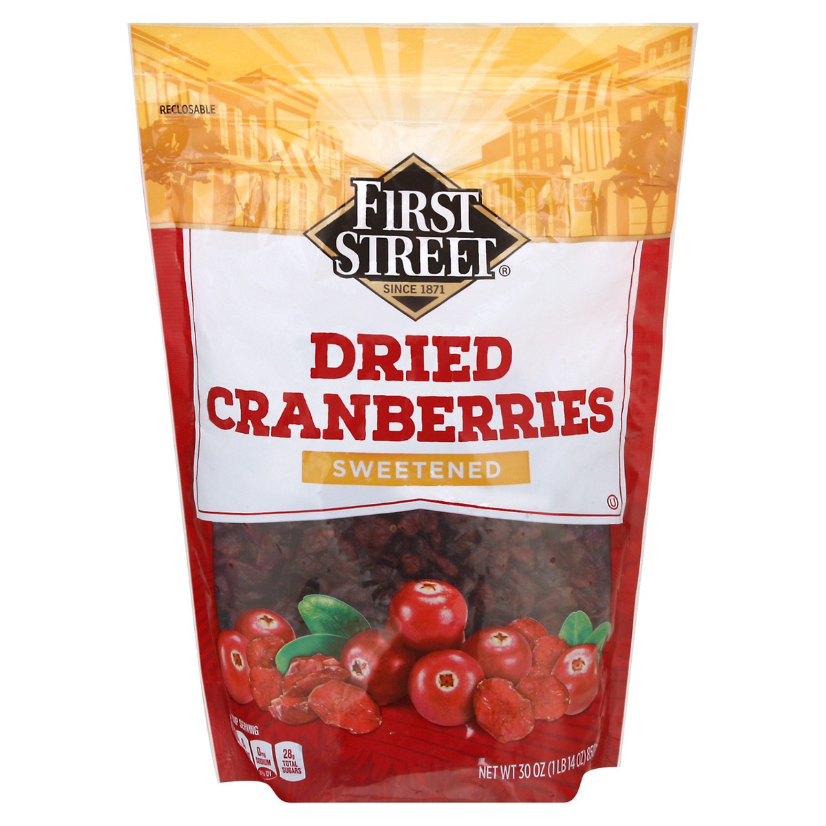 slide 3 of 4, First Street Cranberries, 30 oz