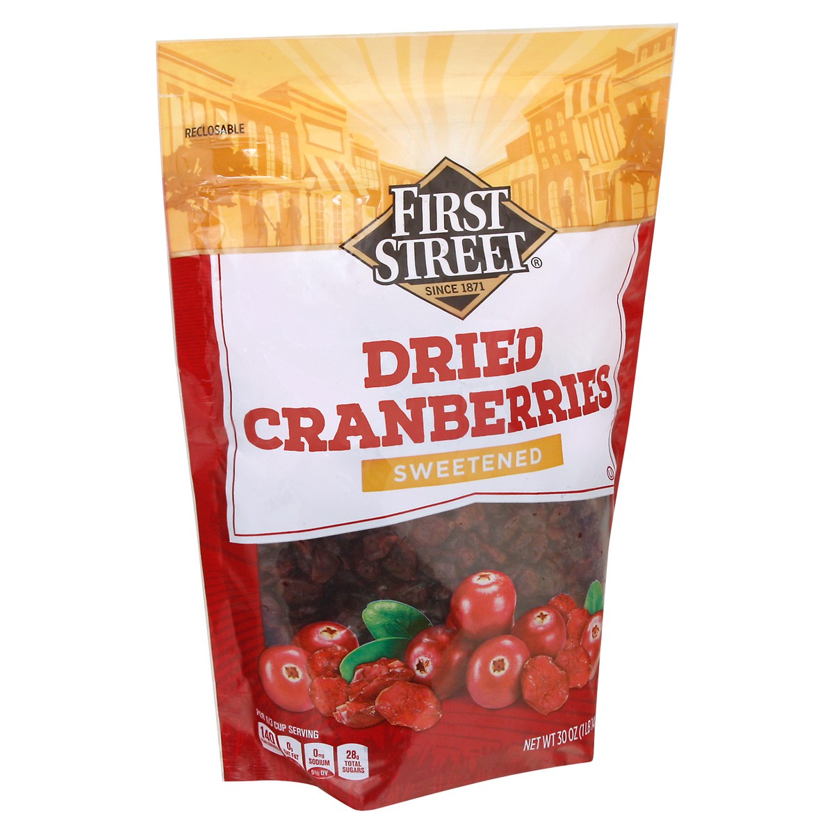 slide 4 of 4, First Street Cranberries, 30 oz