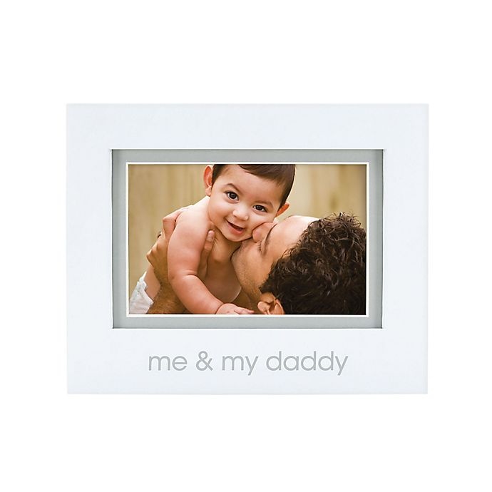 slide 1 of 3, Pearhead Me and My Daddy'' Picture Frame - White'', 4 in x 6 in