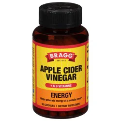 Bragg Energy Apple Cider Vinegar + 6 B Vitamins 90 Capsules