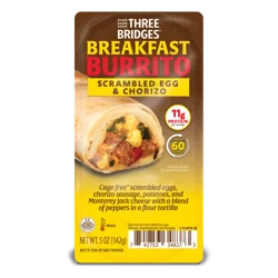 Three Bridges Scrambled Egg & Chorizo Breakfast Burrito