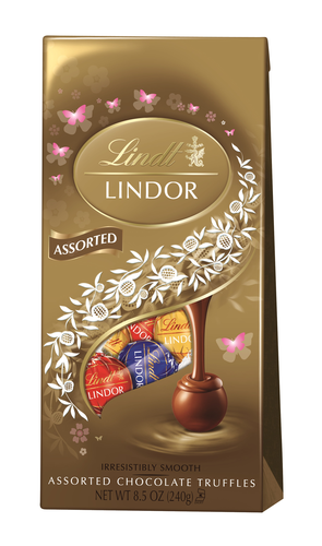 slide 1 of 4, Lindt Lindor Easter Caramel Milk Chocolate Truffles, 8.5 oz