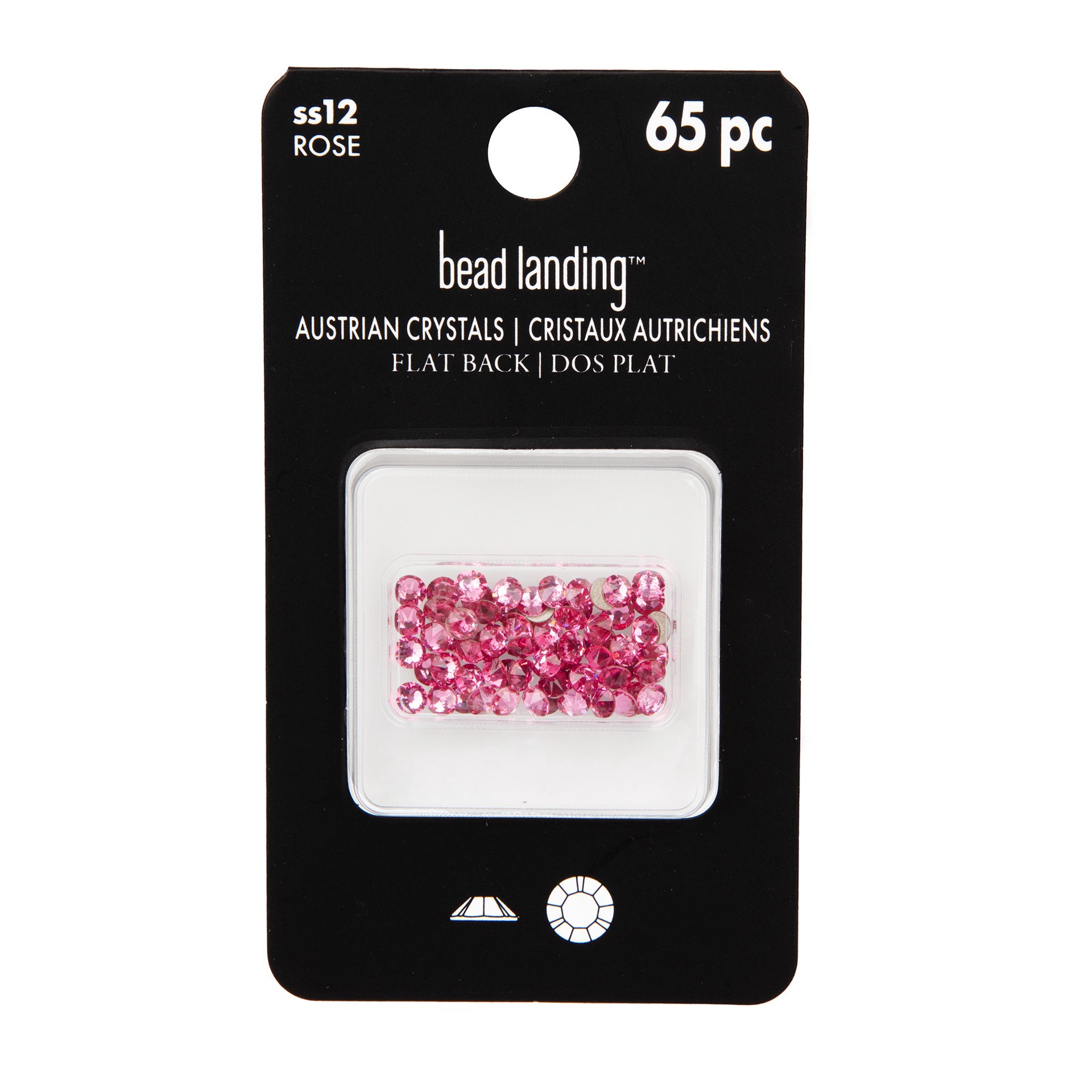 slide 3 of 5, Ss12 Round Flatback Austrian Crystals By Bead Landing, 65ct., 65 ct