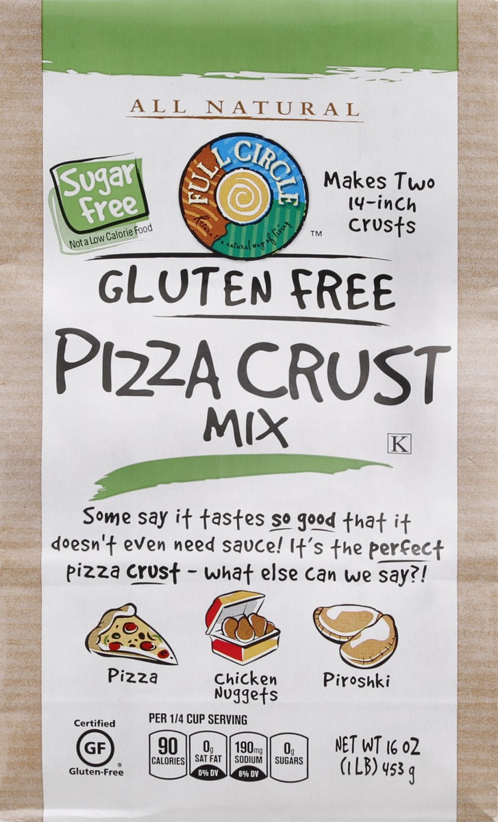 slide 5 of 6, Full Circle All Natural Sugar Free Gluten Free Pizza Crust Mix, 16 oz