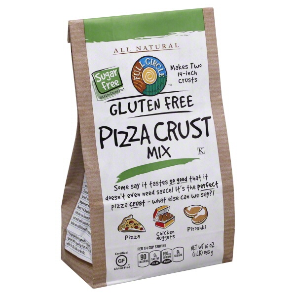 slide 1 of 6, Full Circle All Natural Sugar Free Gluten Free Pizza Crust Mix, 16 oz