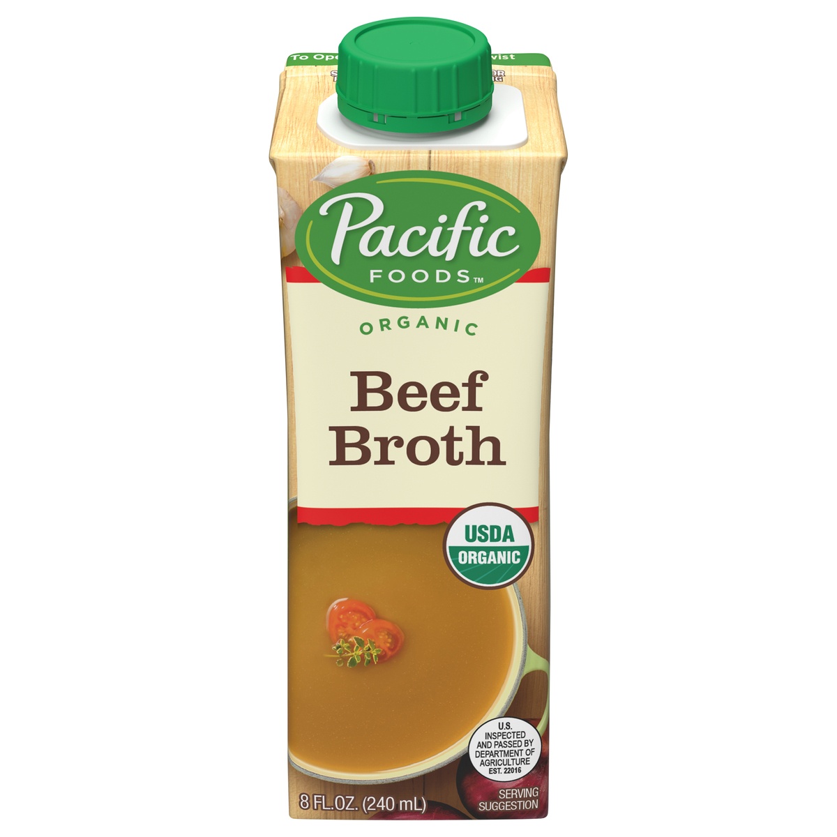 slide 1 of 1, Pacific Foods Organic Beef Broth, 8 fl oz
