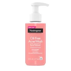 Neutrogena Oil-Free Pink Grapefruit Acne Facial Cleanser, 6 fl. oz