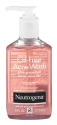 Neutrogena Oil-Free Pink Grapefruit Pore Cleansing Acne Wash and Daily Liquid Facial Cleanser with 2% Salicylic Acid Acne Medicine and Vitamin C, 6 fl. oz