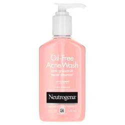 Neutrogena Oil-Free Pink Grapefruit Pore Cleansing Acne Wash and Daily Liquid Facial Cleanser with 2% Salicylic Acid Acne Medicine and Vitamin C, 6 fl. oz