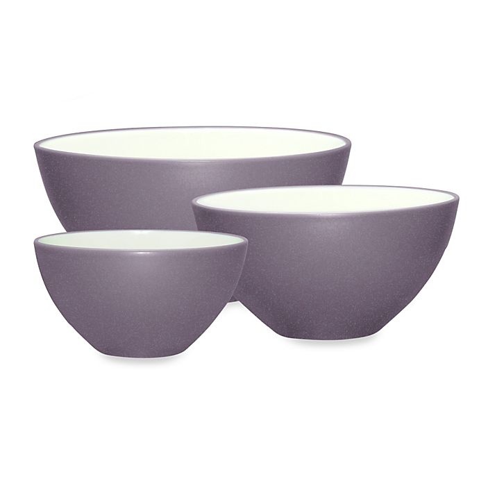 slide 1 of 1, Noritake Colorwave Mixing Bowl Set - Plum, 3 ct