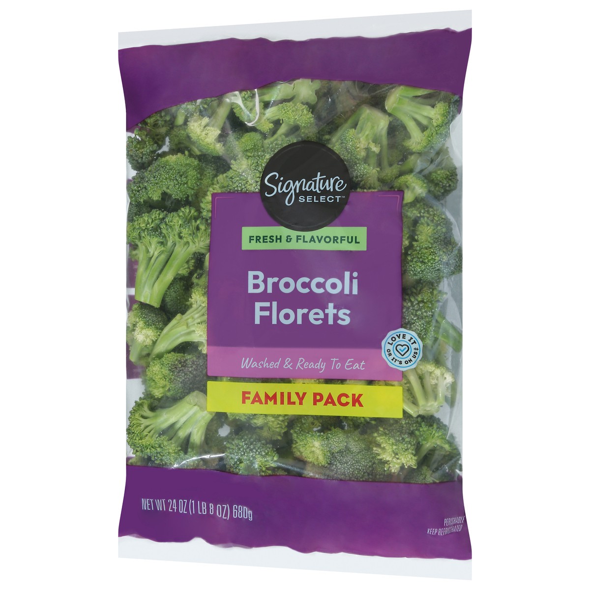 slide 2 of 4, Signature Select/Farms Broccoli Florets Family Pack - 24 Oz, 24 oz