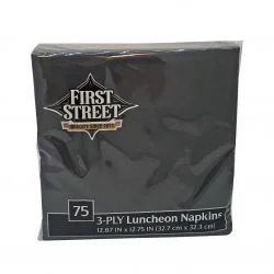 First Street Artstyle 3 Ply Black Velvet Napkin