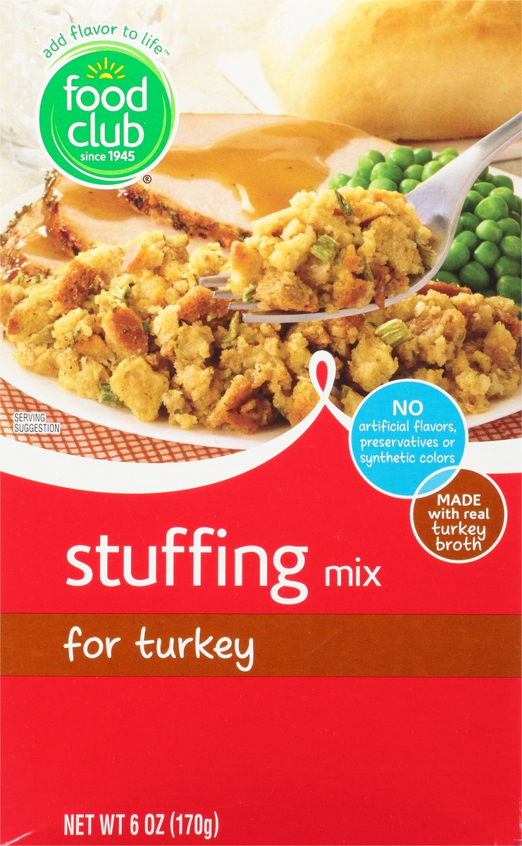 slide 9 of 11, Food Club Turkey Stuffing Mix 6 oz, 6 oz