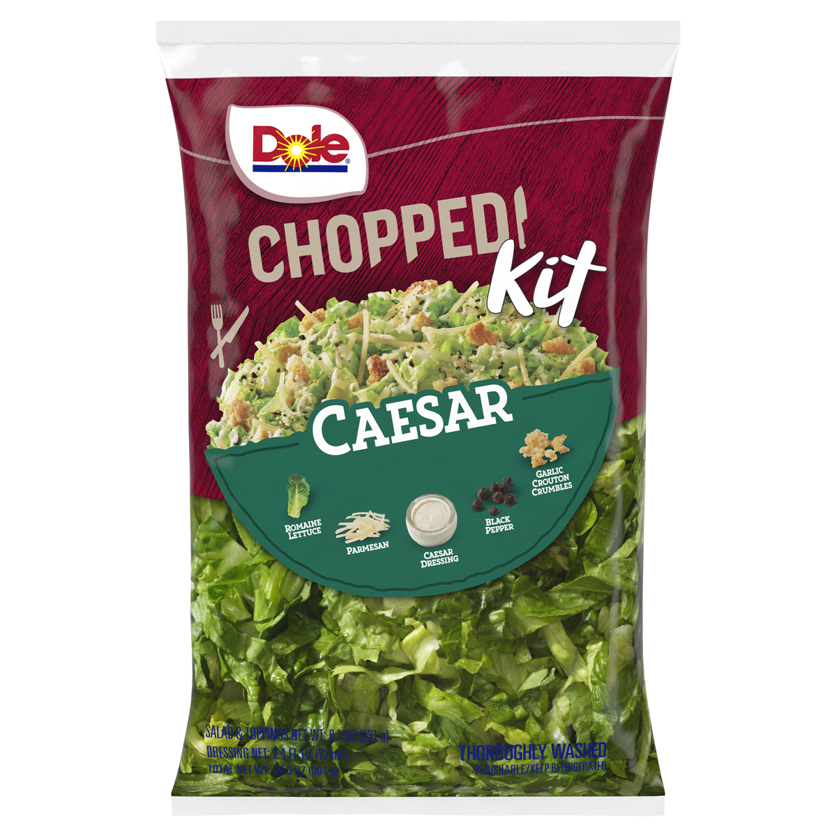 slide 1 of 4, Dole Caesar Chopped Salad Kit, 10.8 oz