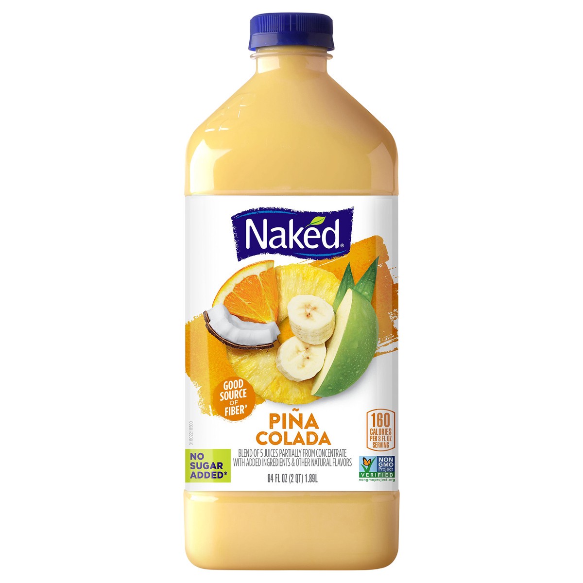 slide 1 of 1, Naked Juice Blend, Pina Colada, 64 Fl Oz, Bottle, 64 fl oz
