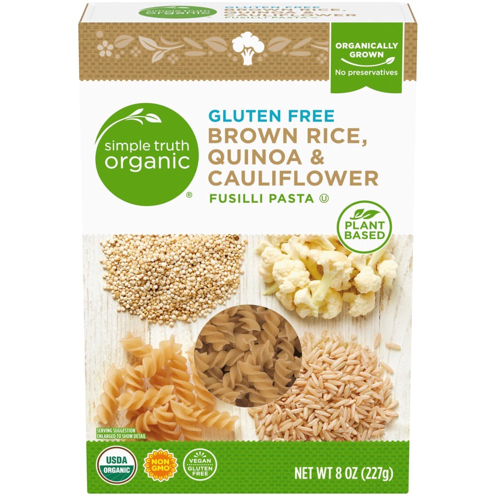 slide 2 of 3, Simple Truth Organic Gluten Free Cauliflower And Quinoa Fusilli Pasta, 8 oz