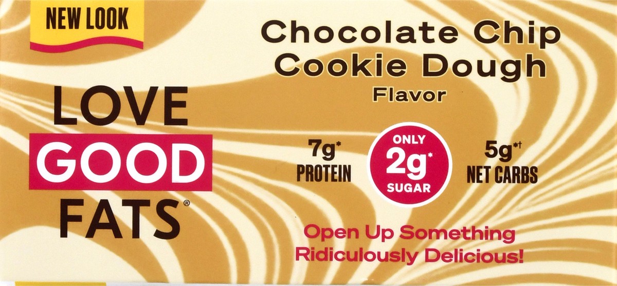 slide 11 of 12, Love Good Fats 12 Pack Chocolate Chip Cookie Dough Flavor Bars 12 ea, 12 ct