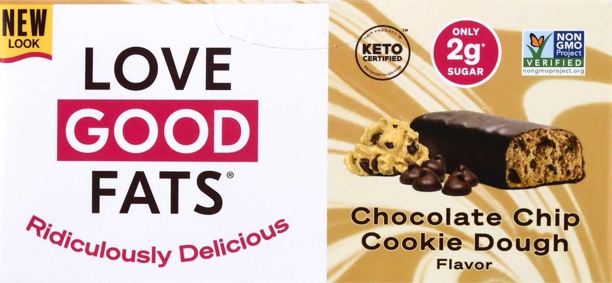 slide 4 of 12, Love Good Fats 12 Pack Chocolate Chip Cookie Dough Flavor Bars 12 ea, 12 ct