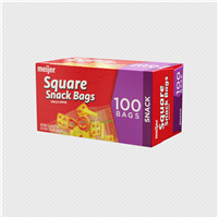 slide 3 of 13, Meijer Single Zipper Square Snack Bags, 100 ct