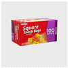 slide 6 of 13, Meijer Single Zipper Square Snack Bags, 100 ct