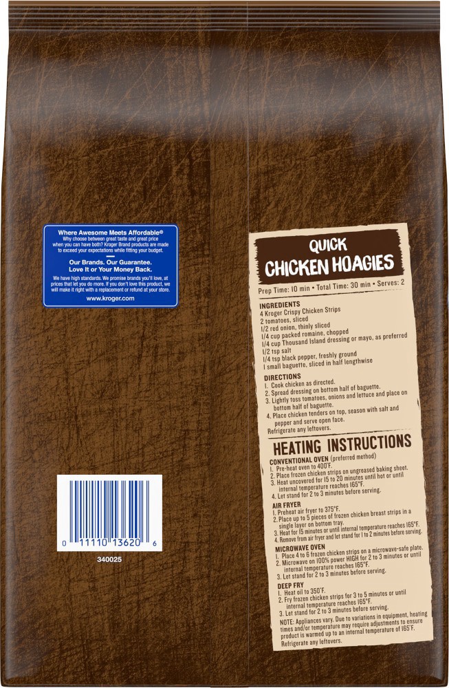 slide 3 of 4, Kroger Crispy Chicken Strips, 25 oz