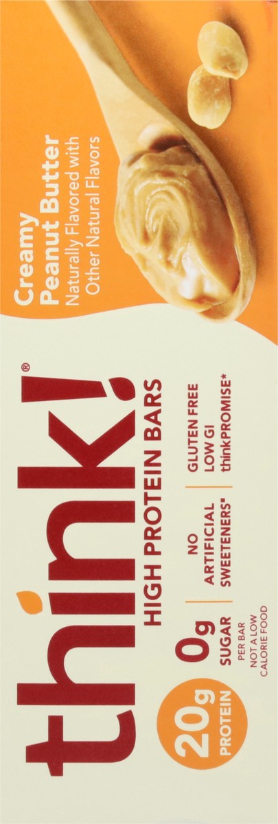 slide 4 of 12, think! Creamy Peanut Butter High Protein Bars 10 - 2.1 oz Bars, 10 ct