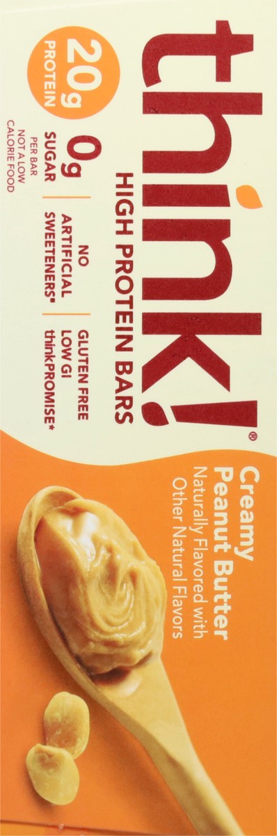 slide 7 of 12, think! Creamy Peanut Butter High Protein Bars 10 - 2.1 oz Bars, 10 ct