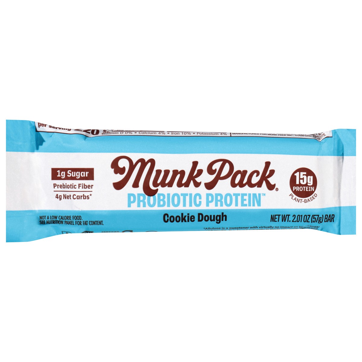 slide 4 of 4, Munk Pack Protein Bar- Cookie Dough, 