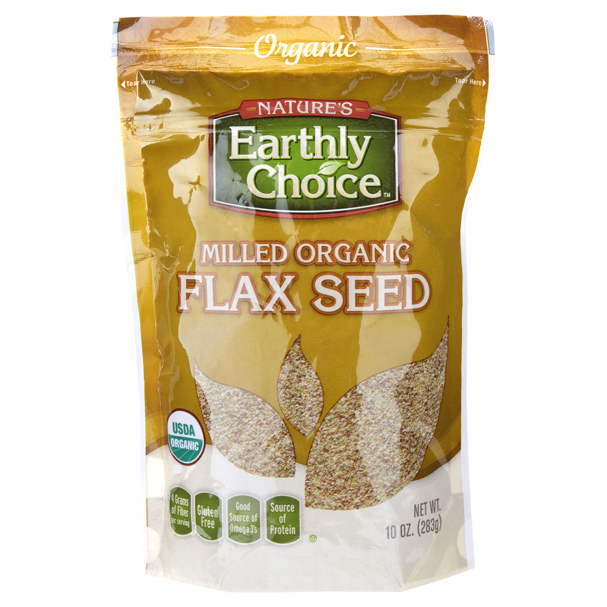 slide 1 of 1, Nature's Earthly Choice Milled Organic Flax Seed 10 oz, 