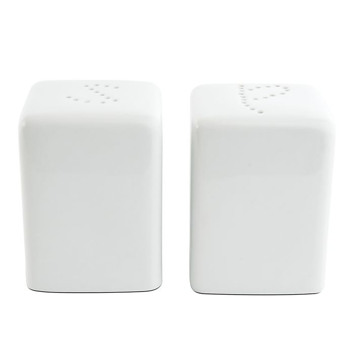 slide 1 of 1, Everyday White by Fitz and Floyd Square Salt and Pepper Shakers, 1 ct