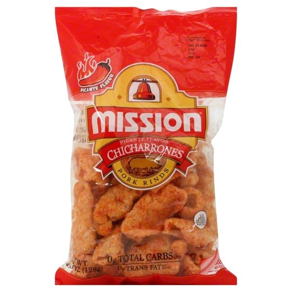 slide 1 of 1, Mission Chicharrones Picante, 4.5 oz