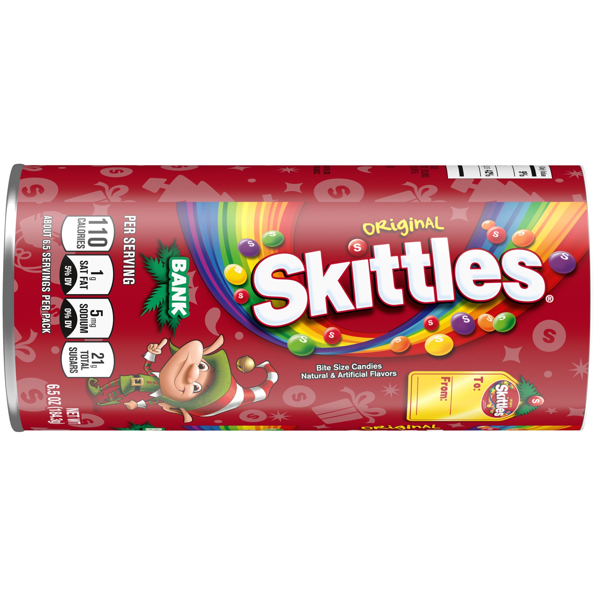 slide 1 of 5, SKITTLES Original Holiday Bank (6.5-oz. Package), 6.5 oz