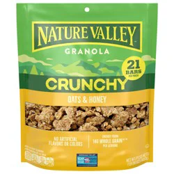 Nature Valley Crunchy Granola, Oats and Honey Granola, Resealable Snack Pouch, 16 oz