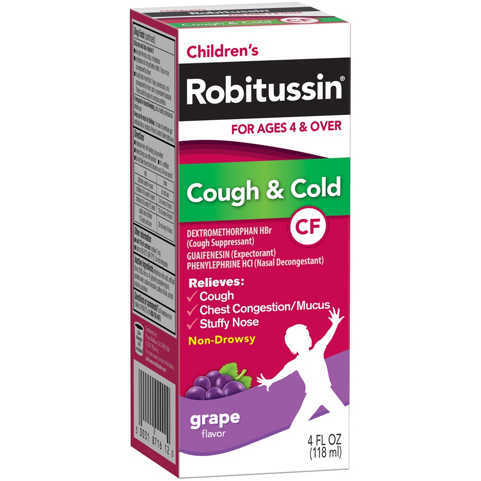 slide 2 of 6, Robitussin Children's Non-Drowsy Grape Flavor Cough & Coldoz, 4 fl oz