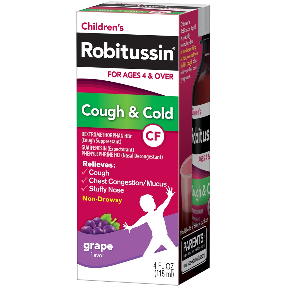slide 3 of 6, Robitussin Children's Non-Drowsy Grape Flavor Cough & Coldoz, 4 fl oz