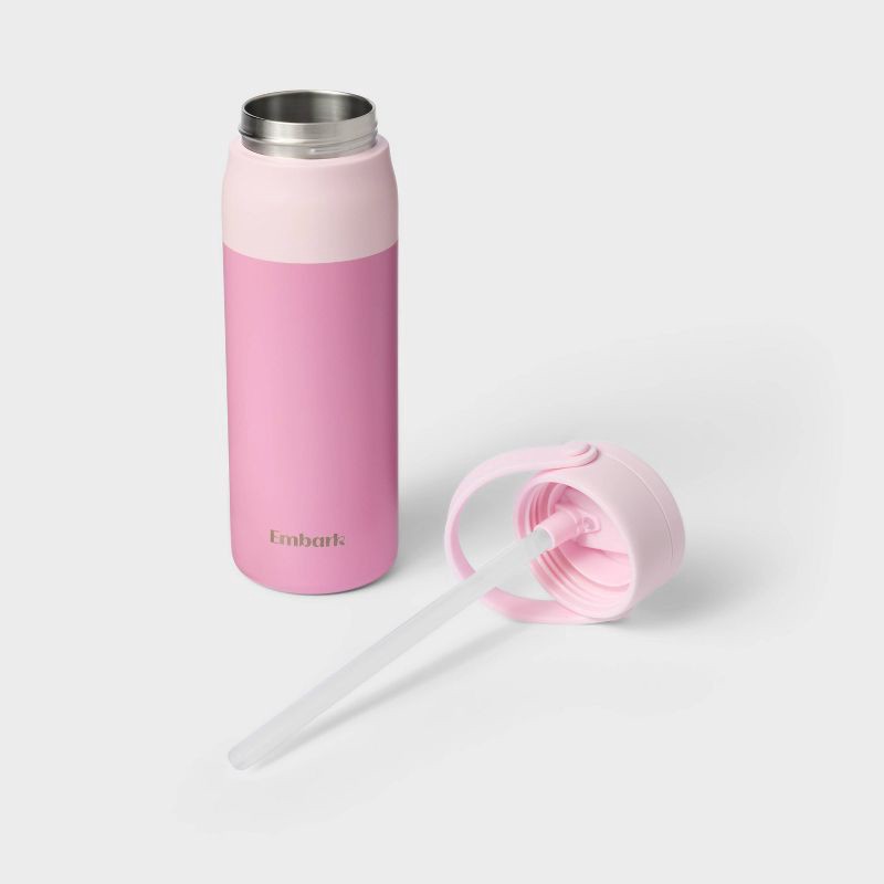 slide 2 of 3, 24oz Stainless Steel Hydration Water Bottle - Purple - Embark™: Portable Drinkware, Polypropylene Lid, 24 oz