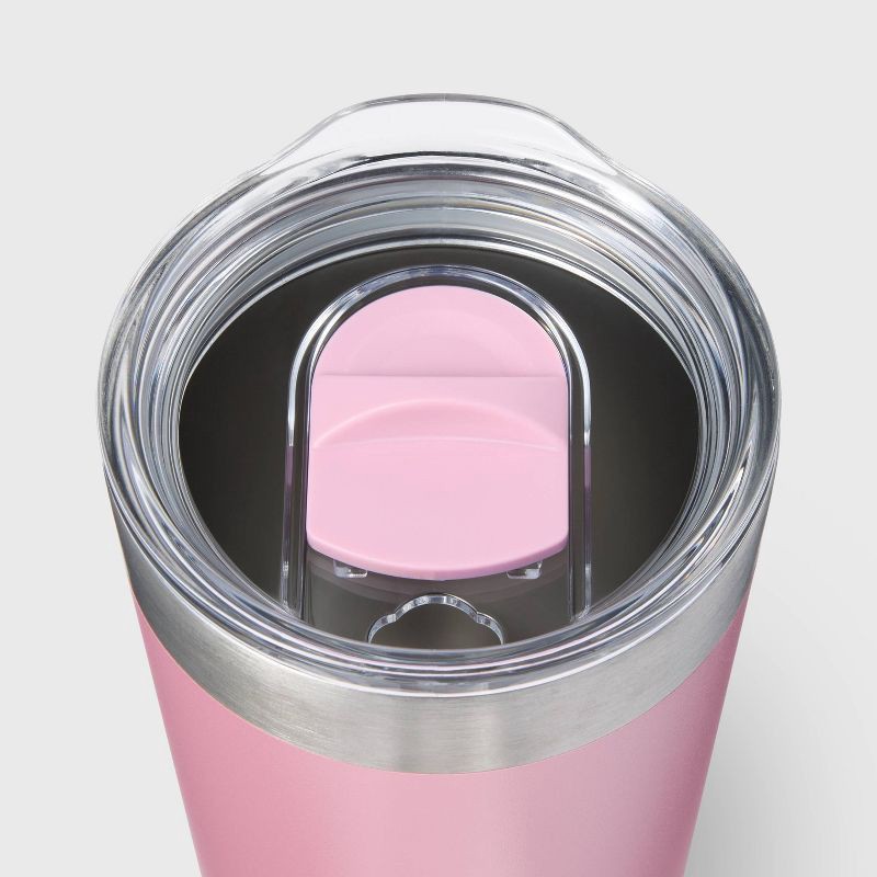 slide 3 of 3, 20oz Stainless Steel Tumbler with Straw Purple - Embark™: BPA-Free, Portable Drinkware, 20 oz