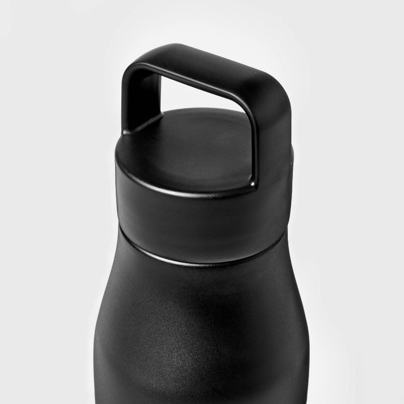 slide 3 of 3, 24oz Water Bottle - Black - Embark™: Stainless Steel, Portable Drinkware, 24 oz