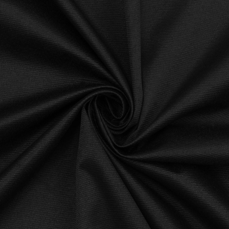 slide 6 of 7, 40"x84" Sun Zero Doucet Thermal Blackout Rod Pocket Curtain Panel Black: Energy Efficient, Noise Reduction, Indoor Use, 1 ct
