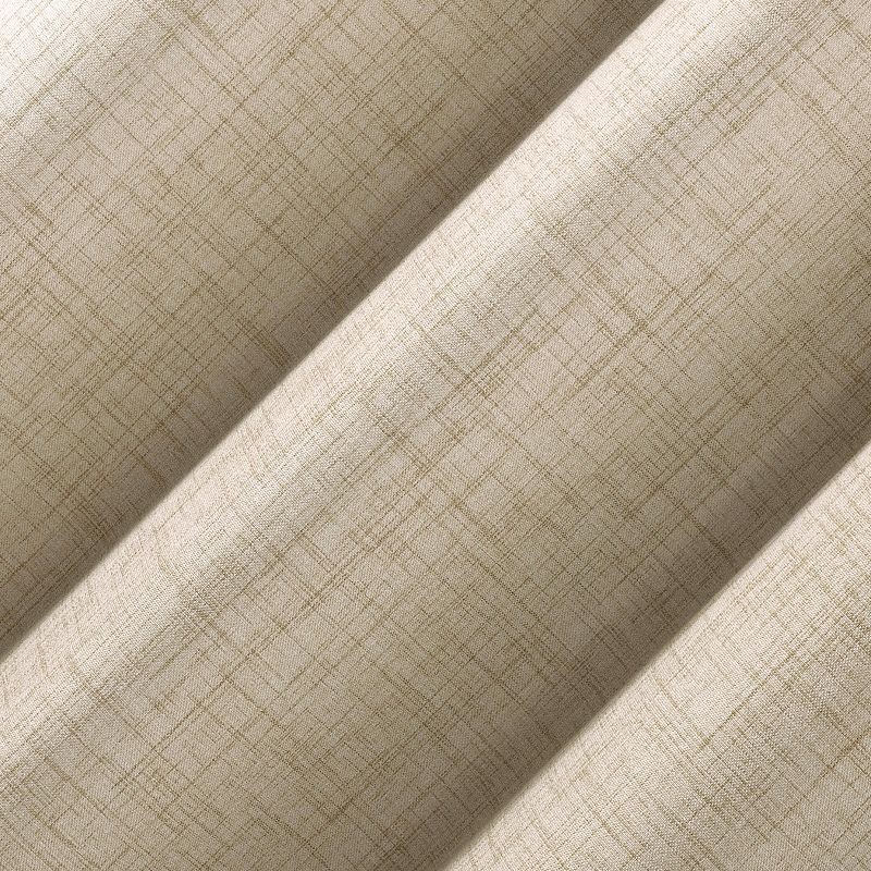 slide 2 of 8, 40"x84" Sun Zero Arlander Crosshatch Thermal Blackout Grommet Curtain Panel Beige: Energy Efficient, Noise Reduction, 1 ct