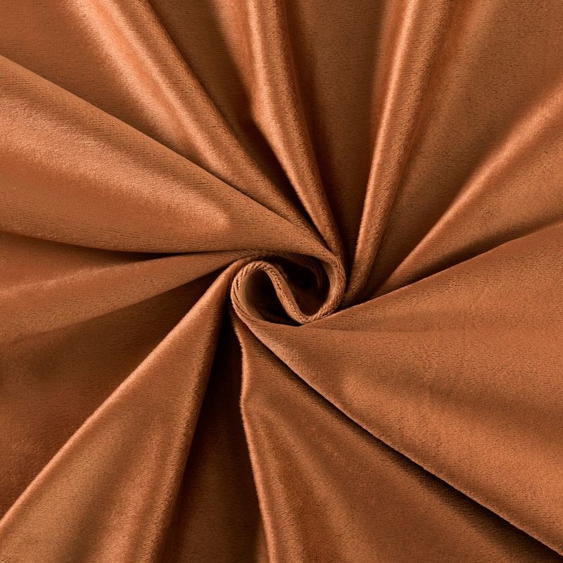 slide 7 of 8, 40"x84" Sun Zero Brighton Velvet 100% Blackout Grommet Curtain Panel Terracotta Red: Modern, Energy Efficient, Noise Reduction, 1 ct