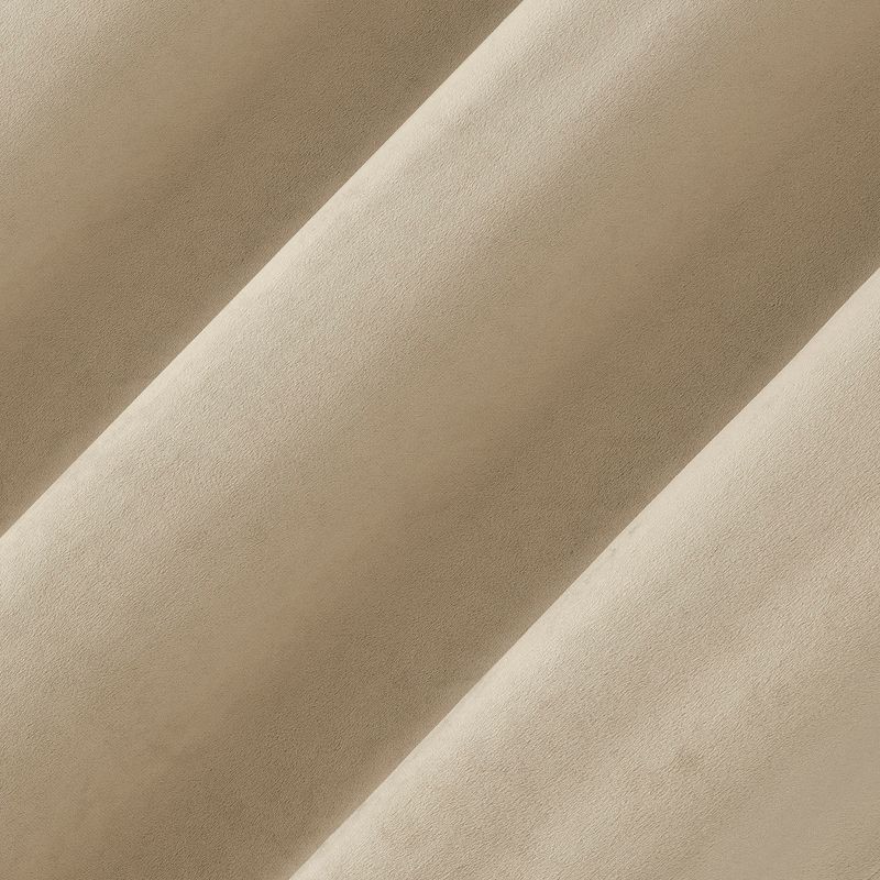slide 3 of 8, 40"x84" Sun Zero Brighton Velvet 100% Blackout Grommet Curtain Panel Taupe: Energy Efficient, Noise Reduction, Thermal Insulated, 1 ct